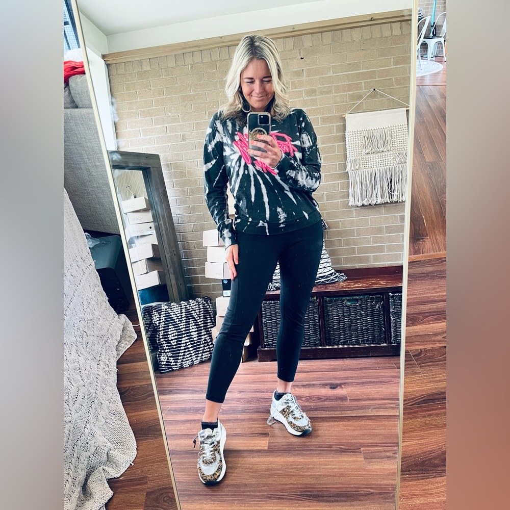 Black and Pink Tie-Dye Sweater